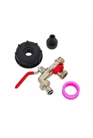 Kran ogrodowy do zbiornika cynk niklowany podwójny 1/2" gwint zewnętrzny 2x3/4" mauzer