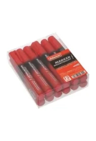 Marker permamentny okrągły czerwony (12 szt)