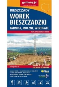 Mapa tur. - Worek Bieszczadzki, Tarnica... w.2024