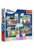 Фото - Пазли й мозаїки Trefl Puzzle 4w1 Trefliki przed snem Dobranoc, Trefliki na noc 