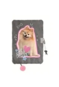 Pamiętnik z kłódką A5 włochacz Sweet pomeran.