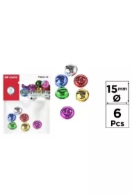 Dzwonek kolorowy 15mm 6 szt