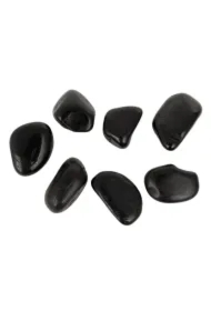 Kamienie polerowane Black Pebble IV 30-50mm do akwarium terrarium