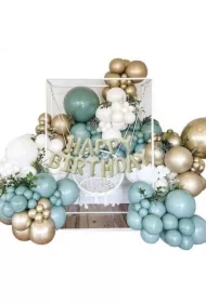 Zestaw balonów Happy Birthday girlanda 124el