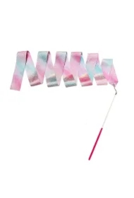 Wstążka gimnastyczna do tańca ćwiczeń róż fiolet