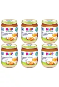 Brzoskwinie i morele z twarożkiem po 6. miesiącu zestaw