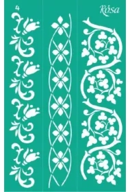 Szablon samoprzylepny wielokrotnego użytku ornament kwiatowy 13x20cm