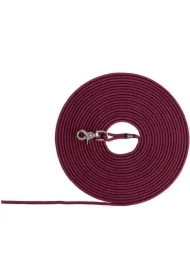 Smycz treningowa, dla psa, linka, okrągła, bordowa, S&ndash;M: 15 m/o 6 mm