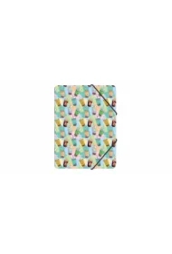 Teczka z gumką A4 PP z nadrukiem bubble tea TGN-A4-37