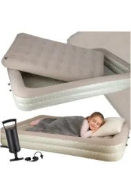 Materac dmuchany do spania dla dzieci jednoosobowy łóżko pompka