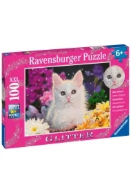 Puzzle 100 el. XXL Brokatowy kotek