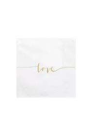 Serwetki Love złote