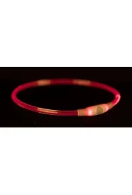 Obręcz z podświetleniem, USB, L - XL: 65 cm/o 8 mm, wielokolorowa