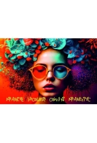 Mata mała dwustronna z nadrukiem color mind