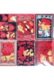 Karnet Walentynki B6 Brokat z kopertą