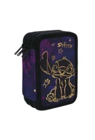 Piórnik potrójny z wyposażeniem Disney Gold  Stitch Jumper 3