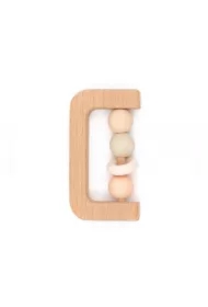 Grzechotka do rączki drewno + silikon