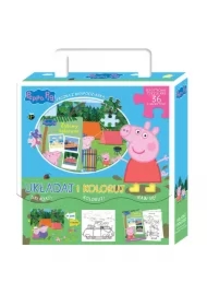 Świnka Peppa. Układaj i koloruj. Zabawa kolorami