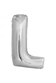 Balon foliowy litera L srebrna