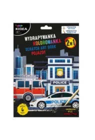 Wydrapywanka z kolorowanką 2w1 Pojazdy