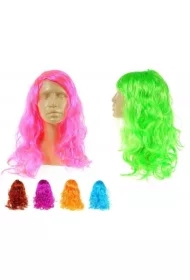 Peruka długie loki kolorowa MIX
