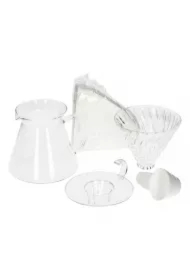 V60 Glass Brewing Kit Zestaw szklany dripper + serwer + filtry