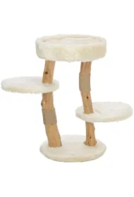 Santo, drapak stojący, dla kota, kremowy, 73 cm, z drzewa gruszy