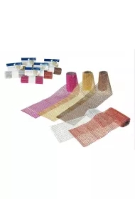 Taśma dekoracyjna, kryształki 120x12cm MIX