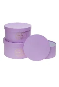 Pudełko Flower Box 3 szt purpurowy