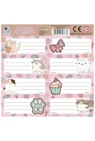 Nalepki na zeszyty Cleo i Frank Kot