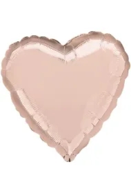 Balon foliowy metalik różowe złoto serce