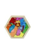 Фото - Пазли й мозаїки LEAN Toys Drewniane puzzle Zwierzątka 12el 