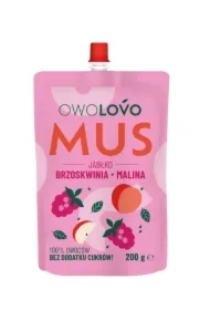 Mus owocowy Trio Jabłko - Brzoskwinia - Malina