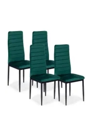 Krzesła z wyprofilowanym oparciem- VELVET ZIELONY