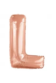 Balon foliowy litera L różowe złoto