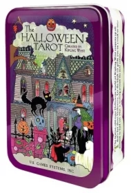 Halloween Tarot, karty w metalowym pudełku