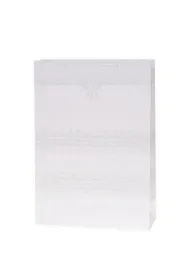 Torebka Lux 18x23x10cm brokat biała