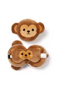 Poduszka podróżna i maska na oczy Małpka