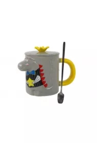 Kubek Szary Dinozaur przykrywka