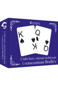Karty z dużymi indeksami i znakami Braille`a