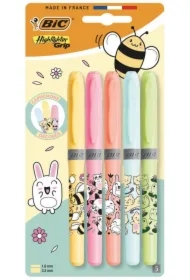 Фото - Фломастер Kawaii Zakreślacz Grip Pastel  mix 5 szt BIC 