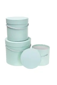 Pudełko Flower Box 3 szt miętowy ROZETTE