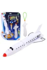 Statek kosmiczny ze spadochronem proca światło