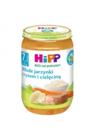 Młode jarzynki z ryżem i cielęciną po 7. miesiącu