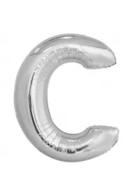 Balon foliowy litera C srebrna