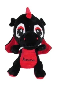 Smok "Kraków" czarny czerwony 15cm