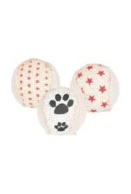 Grzechocące piłki z jutą, plastik, 5 cm