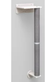Zestaw ścienny 1, dla kota, biały/szary, 35x130 x 25 cm, słupek z uchwytami