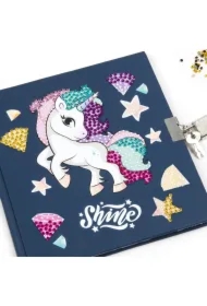 Pamiętnik z kłódką + długopis 3-kolorowy Jednorożec 14