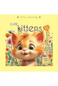 Kolorowanka 140x140 Słodkie kotki żółta